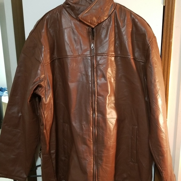 Executive Division Full Zip Leather Jacket w/Liner - Picture 1 of 11